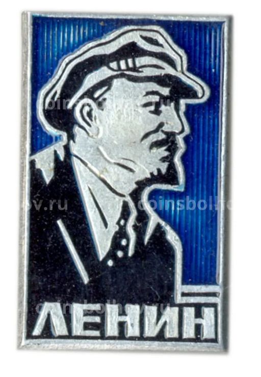 Значок В.И. Ленин (синий фон)