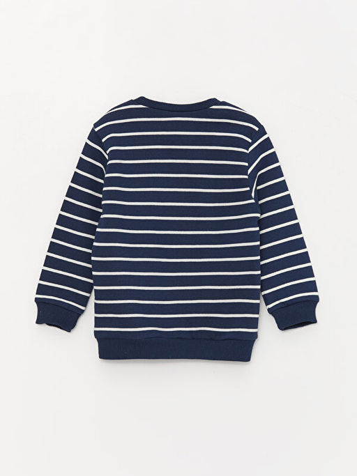 Bisiklet Yaka Uzun Kollu ?izgili Erkek Bebek Sweatshirt - Waikiki фото 2