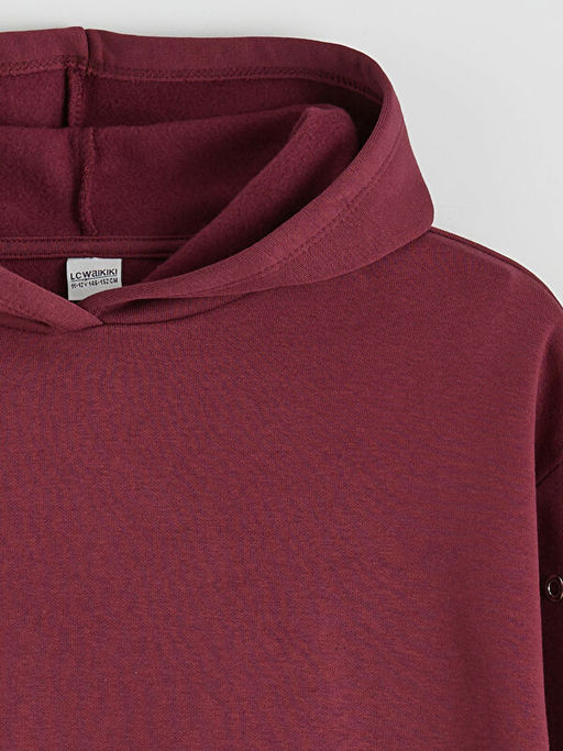 Kap??onlu K?z ?ocuk Kal?n Sweatshirt