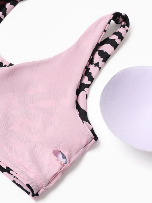 Купальник женский раздельный с высокой посадкой MIST, размер 46 (L), розовый