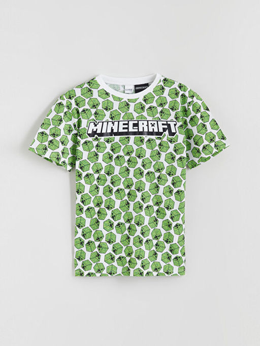 Minecraft Bask?l? Erkek ?ocuk ?ortlu Pijama Tak?m?