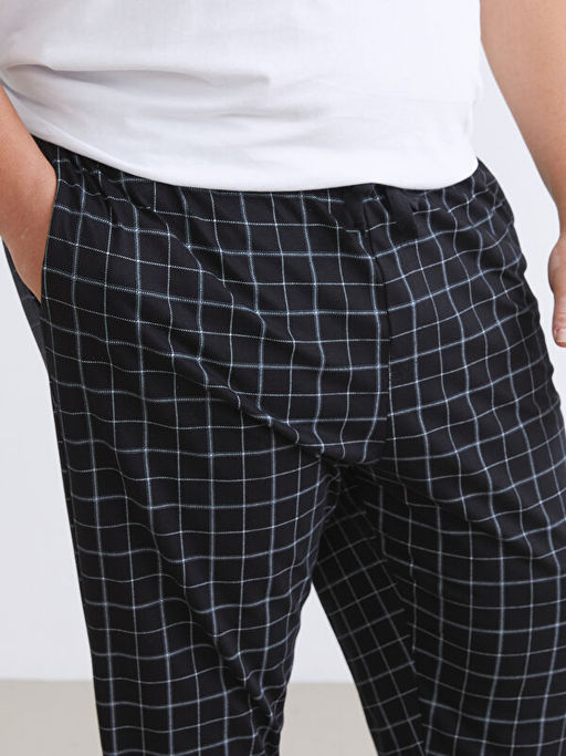 B?y?k Beden Standart Kal?p Ekose Erkek Pijama Alt