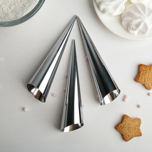 Набор форм для круассанов и трубочек Доляна, 12?3,5 см, 3 шт