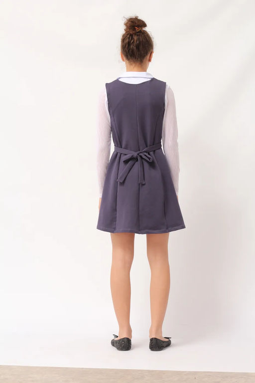 CRB wear/CWJG 63210-48 Сарафан для девочки,темно-серый/Ex.Cherubino  фото 2