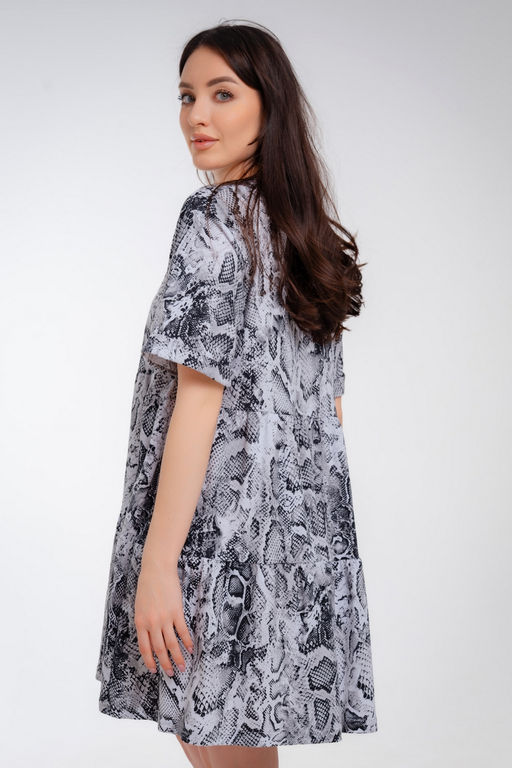 Платье женское из кулирки Бохо кобра макси