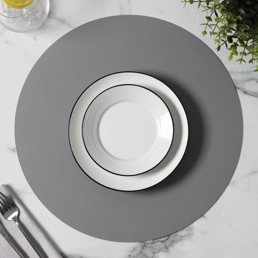 Цена за 12 шт. Салфетка сервировочная на стол Тэм, d=35 см, цвет серый - Simaland фото 8