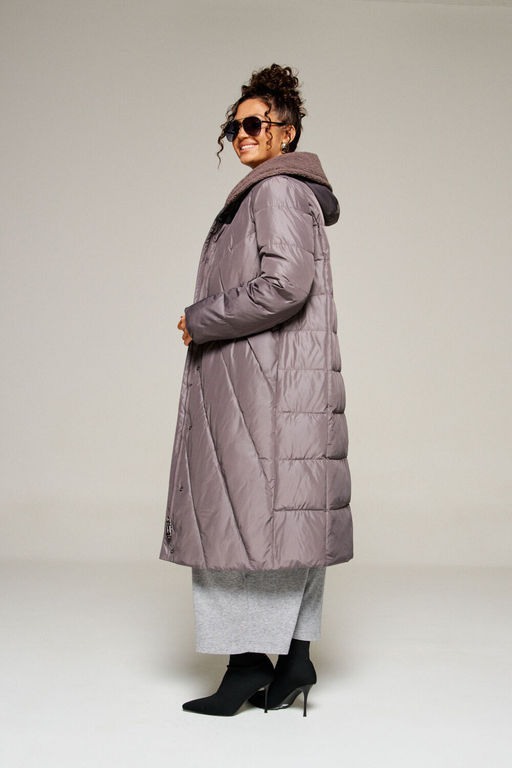 Пальто Beautiful Free 8017 дымчато-лиловый