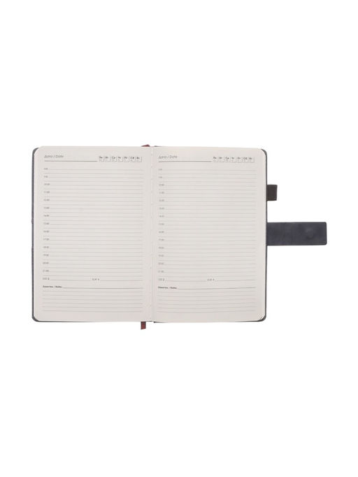 Ежедневник недатированный А5, с хлястиком, 128 листов, в линейку, пвх, серый - Simaland фото 10