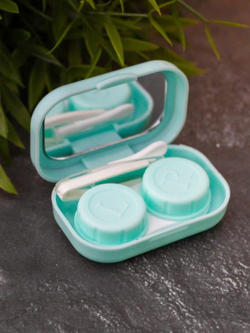 Контейнер для линз Classic horizontal, light blue