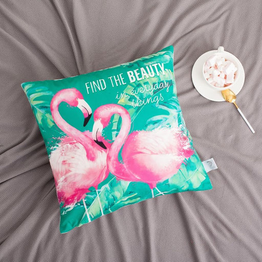 Наволочка декоративная Этель Flamingo 40х40 см, 100% п/э, велюр  фото 2