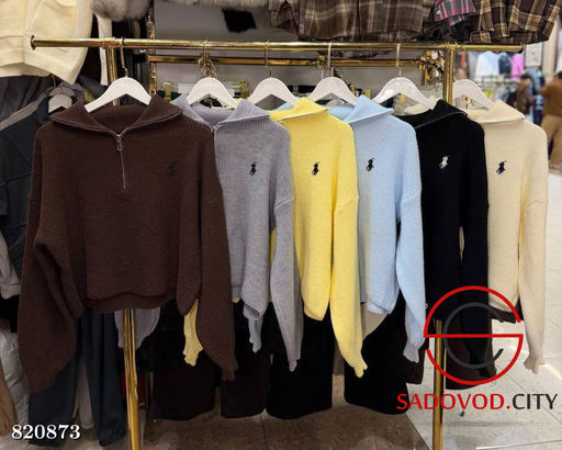 Свитер поло оверсайз на полузамке - Bruno фото 5