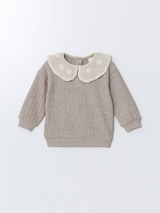 Bebe Yaka K?z Bebek Sweatshirt ve Tayt 2li - Waikiki фото 2