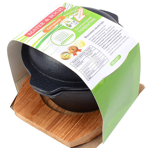 26801 Кастрюля 0,3л с/кр дер/под чугун МВ (х12) - Mayer&boch фото 3