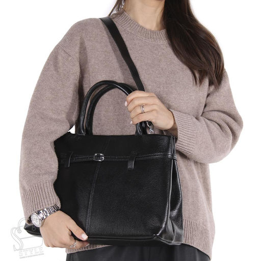 Сумка женская кожаная 6698VG black Vitelli Grassi  в Новосибирске