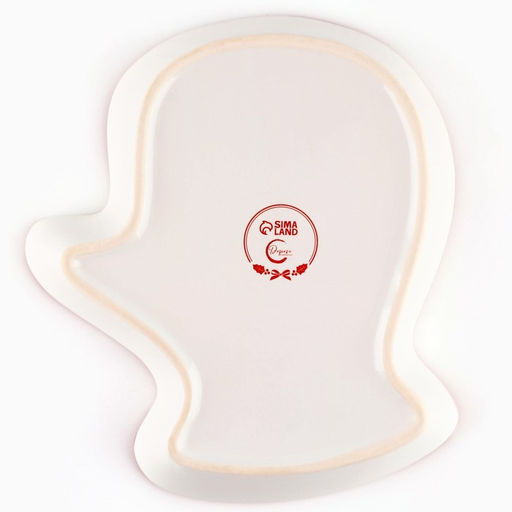 Блюдо новогоднее «Зимний лес», 20×17.5×3 см, ручная работа