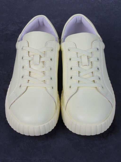 05-PDA175-2 YELLOW Кроссовки женские (натуральная кожа) - Фабричный китай фото 5