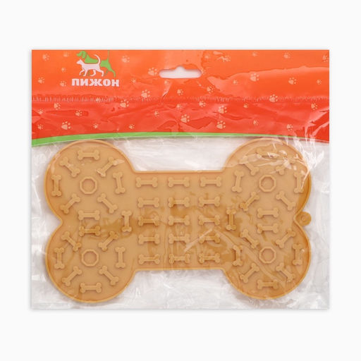 Коврик для лизания на присосках 18.511.5 см, жёлтый - Пижон фото 5