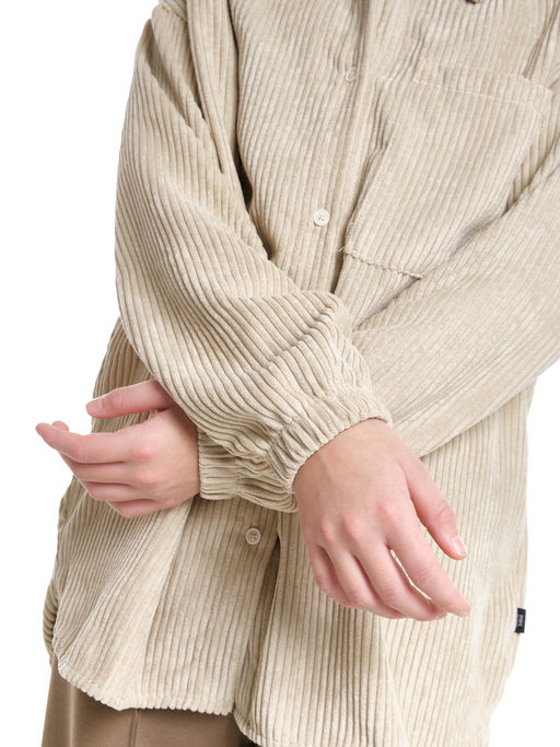 Вельветовая рубашка для девочки 22-7364 бежевый - Mini maxi фото 15