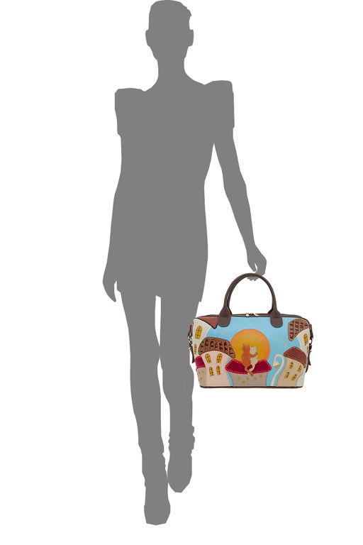 Сумка с аппликацией ДС-195-195 темно-коричневый - Protege фото 4