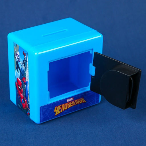Копилка сейф, 8.8 см × 7.5 см × 8.8 см, Человек-паук