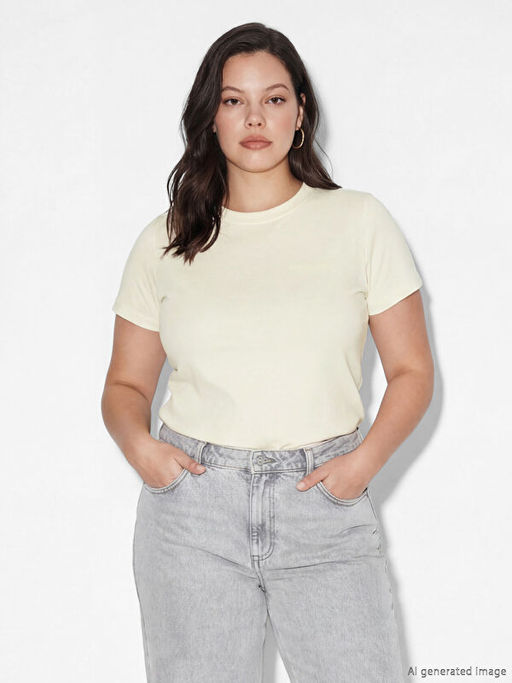 Bisiklet Yaka Kad?n Ti??rt