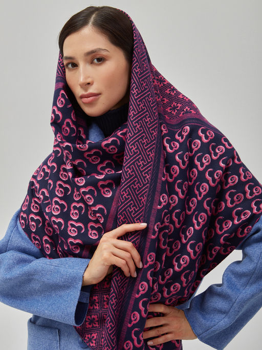 В составе шерсть ! теплый двусторонний палантин - Tantino фото 8