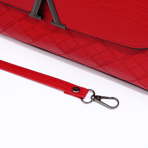 Сумка-клатч на магните, длинный ремень, цвет красный - Simaland фото 6