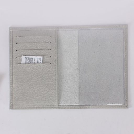 Обложка для паспорта Croco-П-405 (5 кред карт) натуральная кожа серый флотер (265) 238666  фото 2