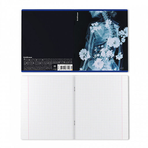 Цена за 5 шт. Тетрадь общая ученическая ErichKrause Flower Ray, 48 листов, клетка, металлизированный голографический картон_MIX-PACK  фото 8