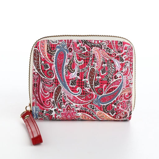 Кошелёк женский на молнии с ремешком, голубой