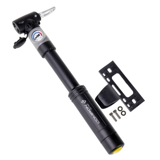 Велонасос COMIRON FLY PRO с манометром, литой суперпрочный ABS корпус-моноблок, алюмиевая клипса, 24,5*240мм, 7 бар. шток сталь 8 мм /уп 100/ - ГалеонТрейд фото 3