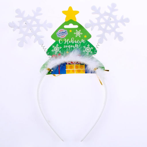 Ободок новогодний карнавальный «Снежинки»