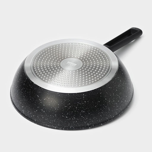 Сковорода Доляна Первый дом, d=28 см, h=8 см, кованый алюминий, индукция, чёрная фото 6