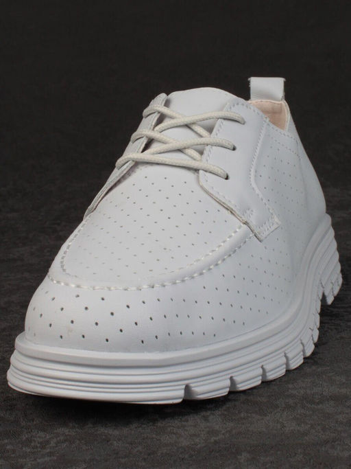 03-PDD161-5 GRAY/LT. BLUE Полуботинки женские (натуральная кожа) - Фабричный китай фото 6