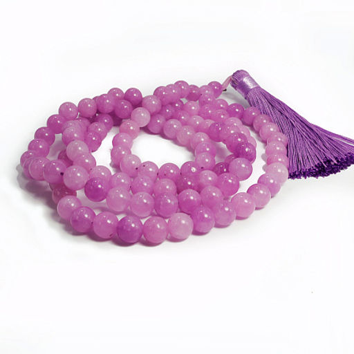 Четки из камня 108 бусин Кунцит Притягивает удачу в денежных делах - Сандаловый дом фото 2