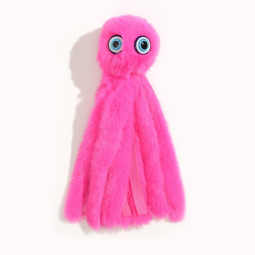 Игрушка для кошек Осьминожек из искусственного меха , до 19 см, фуксия - Пижон фото 4