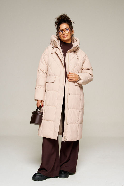 Пальто Beautiful Free 8016 песочный