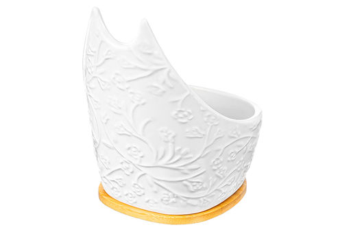 Подставка под ложку 180 мл 9,5*9,5*13,5 см Веточки-цветочки на бамбуковой подставке - Elan gallery фото 5