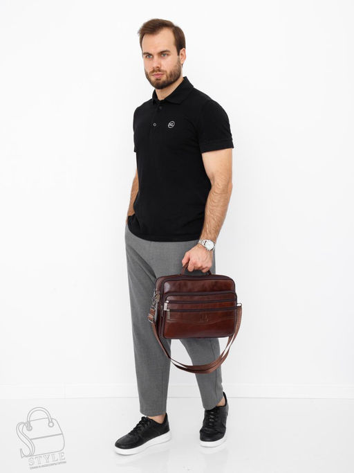 Портфель мужской кожаный 7807-4 brown Fuzhinino