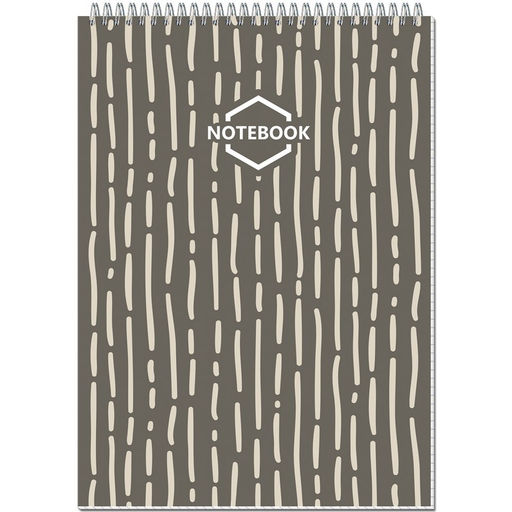 Блокнот А4,80л,клетка,метал.гребень,цв.обложка Стильный Офис 2934