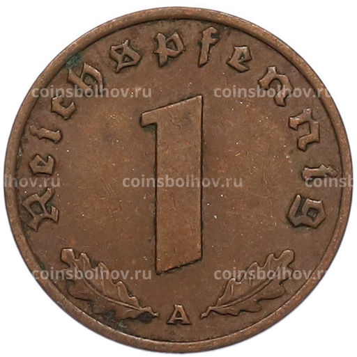 Монета 1 рейхспфенниг 1937 года A Германия