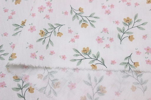 Сатин Адина - веточки-цветочки, (комп), ш.2.35м, хлопок-100%, 120гр/м.кв - Купава фото 5