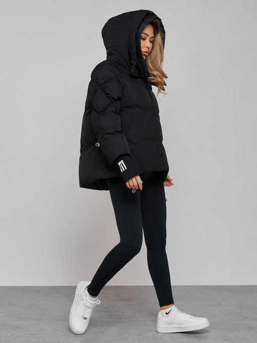 Зимняя женская куртка модная с капюшоном черного цвета 52306Ch - Holdluck фото 8