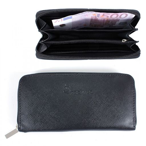 Портмоне женское Premier-S-4 н/к, 3 отд, 9 карм, ручка-петля, черный сафьян матовый (589) 197452