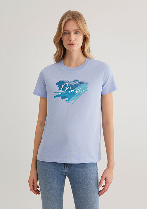 Mavi Bask?l? Mavi Tisort  фото 3