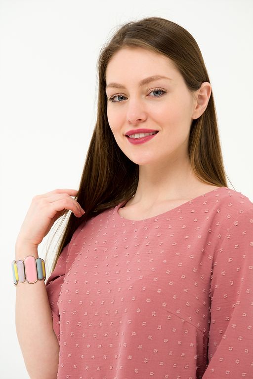 Платье со сборкой брусника - Odis фото 6