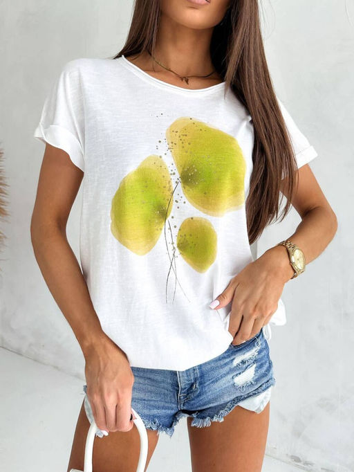 Блуза Nika.PL Emi-22 бело-зеленый фото 3