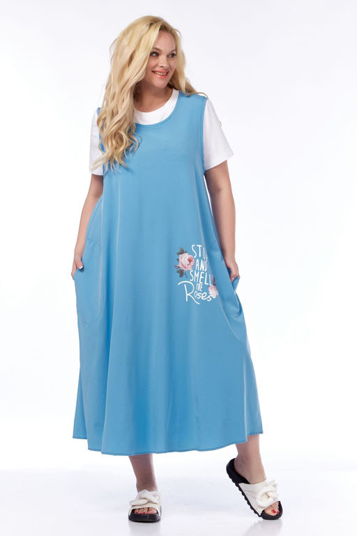 Костюм Belinga 2302 белый+голубой фото 2