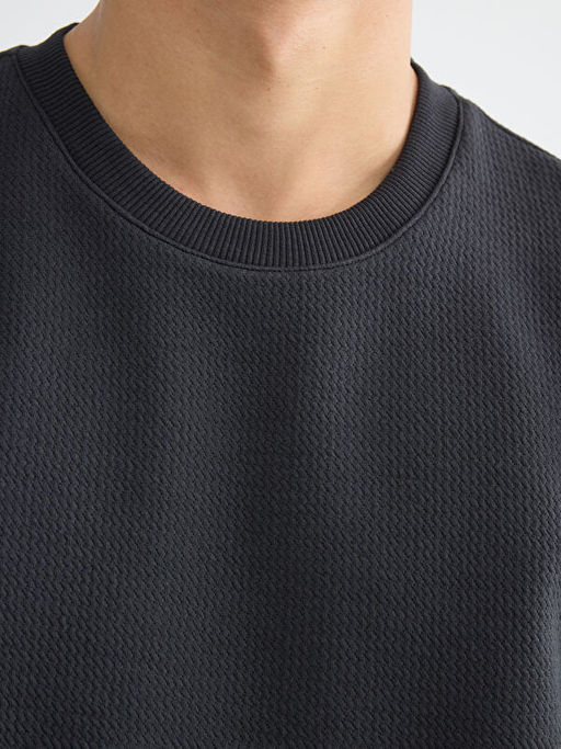 Bisiklet Yaka Erkek Sweatshirt