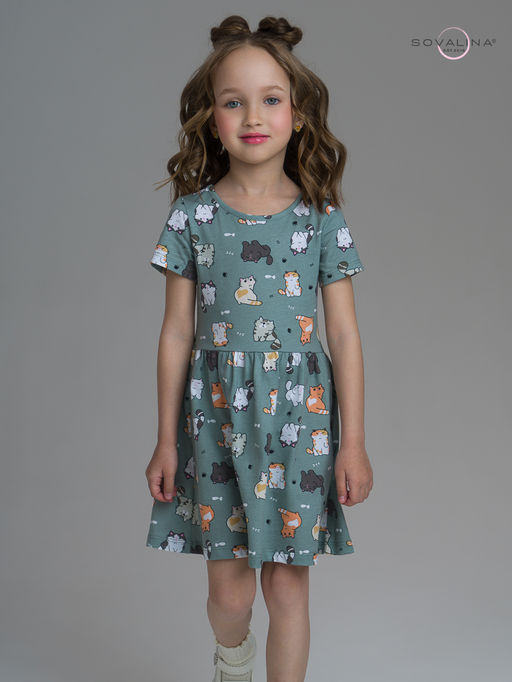 Платье Лето котята хаки - Sovalina фото 21